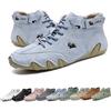 Overhil1s Stivali alti in pelle fatti a mano italiani, scarpe Beck Outdoor impermeabili leggeri antiscivolo Comfort unisex for escursionismo campeggio e guida Stivali Chukka alti for tutte le stagioni Scarpe