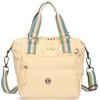 DEEVORCA Donna Borsa Tracolla Moda Borsa a Mano Design Multitasche Capacità Sufficiente Tracolla rimovibile Viaggio Casuale Incontri Leggero Borsa a Tracolla Impermeabile Nylon Bianca