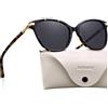 AVAWAY Vintage Donna Occhiali da Sole Polarizzati Oversize AV502 | UV400 Protezione Lente, Telaio in Acetato, Forma occhio di gatto (Cat Eye), Naselli integrati, Lenti HD, Anti-abbagliamento