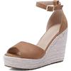 Asterisco Donna Plateau Espadrille Zeppa con Cinturino Alla Caviglia 240449 Sandals, Numero 35-44