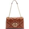 Love Moschino BORSA PU EMBOSSED CASTAGNA