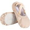 Tancefair Scarpe Danza Classica in Pelle Scarpette Ballo Scarpette da Danza Pantofole Mezza Punte Scarpe da Ballerina per Bambina Ragazze Donna