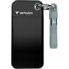 Verbatim Pocket SSD da 128 GB, SSD esterno USB 3.2 Gen 2, fino a 1000 MB/s di lettura e scrittura, disco rigido portatile per PC, Mac e console, nero/grigio
