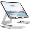 Nulaxy Supporto Tablet, Alluminio Supporto per iPad Pieghevole e Regolabile, Porta Cellulare da Tavolo per iPad PRO 12.9, 10.5, 9.7, Air Mini 2 3 4, iPhone, Switch, Samsung Tab (4.7-13) - Argento