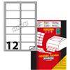 Markin Etichette bianche permanenti Markin Copiatabu A4 - 12 et./ff - 76,2x46,4 mm - conf. 100 pzff - X210A431 - F10577