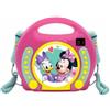 Lexibook Disney Junior Tapolina Lettore CD con 2 microfoni integrati, Funzione di Programmazione, Jack per Cuffie, per i Bambini, AC o batterie, Rosa/Blu, RCDK100MNLXB