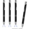 NAILAO 4 Pezzi Penna a Punta Illuminata Penna con Luce a Sfera Penna Luminosa a LED Torcia Penna Luminosa a LED Torcia per Scrivere al Buio (Nero)