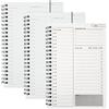 MengH-SHOP Agenda Giornaliera Manuale per La Gestione del Tempo Blocco Note Copertina PVC Trasparente Quaderno a Spirale 100 Pagine / 50 Fogli, 19 x 13 cm (3 Pezzi)