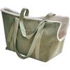 Loberon Lunapet Borsa per Animali - con Cuscino Rimovibile e Lavabile - Base Antiscivolo e moschettone di Sicurezza, Marrone/Crema
