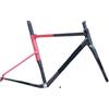 AYBDSJNWSF Telaio for bici da ghiaia in alluminio 700C*45C, specifica 68/73, freno a disco for ciclismo su strada(Black Rose Red,54cm)