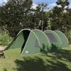 YunCangg Tenda a tunnel per 4 persone, verde, bianco, 778 x 356 cm, con rivestimento in PU, ventilazione e ingresso, impermeabile, antivento, traspirante, per campeggio, outdoor, festival, trekking
