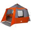 GFMGUEMV Tenda familiare in poliestere 185T per fino a 10 persone, tenda a cabina, 405 x 405 x 273 cm, con rivestimento in poliuretano, grande tenda da campeggio con ventilazione e gancio per lampada