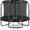 THUNDER Trampolino da Giardino Outdoor con Rete di Sicurezza & Scala - Stabile & Resistente alle Intemperie per Giardino e Tempo Libero (6 FT (183 cm)