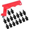 Lurrose Set da 16 Punte in Acciaio Nere per Scarpe Sportive con Chiave di Montaggio, Resistenti e Antiscivolo, per Sport di Atletica Leggera e Salto lungo Stili multipli