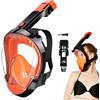 Générique Maschera da Immersione Integrale - Visione Panoramica 180 per Snorkeling | Attrezzatura Respirazione Subaquatica Drenaggio Automatico | Attrezzature Principianti Nuotatori Appassionati Vacanzieri