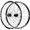 KUNYOS Set di Ruote per Mountain Bike Cerchi A Doppia Parete da 26/27,5/29 Pollici Ruote A Sgancio Rapido Freno A Disco 32H Mozzo Anteriore E Posteriore per Cassetta A 7-12 velocità,d'oro,29inch