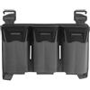 Generic Custodia Tripla for Caricatori Multicalibro Adatta a Caricatori Lunghi 3X 5,56 e 6X 9mm, Supporto for Munizioni Molle Mimetico for Portapiatti Gilet(Blk)