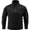 Vynebtrv Camicia Tattica Militare da Uomo con Cerniera a 1/3 e Maniche Lunghe