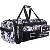 PADGCNOR borsone palestra uomo Borsone da viaggio 3 in 1 50 litri | Borsone da uomo grande for borse sportive da palestra, zaino con scomparto for scarpe e tasca bagnata(Black and White)