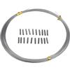 Nutup Filo da pesca anti-morso in acciaio inox per luccio per squalo barracuda 7 x 7, marrone 10 m (9,1 kg)