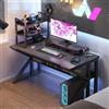 Generic Scrivania for Gaming Room, Scrivania con Libreria, Gambe del Tavolo Tipo K+1, Stabile, Tavolo for Computer for Giochi, Lavoro D'ufficio, Scrittura, Lettura