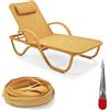 BOYIFEIJIE Rotolo di rattan sintetico da 65 m, per riparazione di mobili in rattan, mobili da giardino, sedie, tavolo, cesto, materiale di ricambio, resistente alle intemperie e resistente (marrone