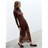 Intimissimi Sottoveste Lunga In Raso Di Viscosa E Pizzo Lace Perfection Marrone