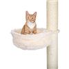 Trixie Peluche Gatto Borsa per Tiragraffi, Struttura in Metallo, Diametro 38 cm, Colore: Crema