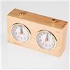 Italfama Legno Analogico Scacchi Orologio Doppio Timer Oro Accenti Fatto A Italy