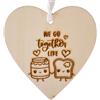 FINGERTIPS Creative ideas Targa Personalizzata Dedica Amore Amicizia Bene in Legno Targhetta a Cuore Sfiziosa Per Accompagnare un Regalo ad una Persona Speciale Ideale Anche a Natale come Palla (Pane & Marmellata)