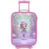 NoBoringSuitcases.com NoBoringSuitcases© Valigia Rosa Per Bambini Compatto Bagaglio Ultraleggero