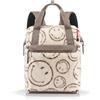 reisenthel Allrounder R - Zaino e borsa da trasporto in uno, con tasca per carrelli da viaggio, Smiley Teddy Cioccolato, Taglia unica, Classico