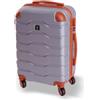 BERTOO Firenze - Collezione valigie da viaggio, argento, S, Trolley rigido con ruote girevoli