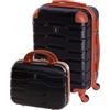BERTOO Firenze - Collezione valigie da viaggio, Nero , SET2V1S, Classico