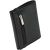 GRESEL Portafoglio Uomo Slim Vera Pelle Saffiano con Portamonete, Nero | Porta Carte di Credito, Compatto con Scatola