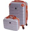 BERTOO Firenze - Collezione valigie da viaggio, argento, SET2V1S, Classico