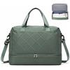 SEAFEW Borsone da Viaggio,Bagaglio a Mano 45x36x20 Easyjet Borsa da Viaggio con Scomparto per le Scarpe,Borsa da Cabina Easyjet Borsa Sportiva Borsone da Palestra Borsa da Weekend,F03-Verde