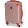 BERTOO Firenze - Collezione valigie da viaggio, champagne, S, Trolley rigido con ruote girevoli