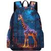 TPISLI Zaino Scuola Giraffe Print Ragazze Classe 6-8 Borsa Scolastica Animal Ragazzi Classe 7-8 Cartella Scolastica Studenti School Bag, Gite Tempo Libero Uso Quotidiano