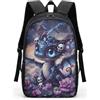 HUGS IDEA Cool 3D Animals Bookbag Dog Face Zaino Scuola Bambini, Drago Teschio