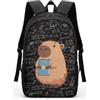 HUGS IDEA Zaino per bambini con stampa animale, blu, Prenota Capybara