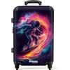 NoBoringSuitcases.com NoBoringSuitcases© Valigia Media Bambini Trolley Medio Da Viaggio Rigido | 67x43x25 cm - Leggero 4 Ruote Valigie Per Bimbo Bambino Ragazzi M Astronauta - Surf - Spazio