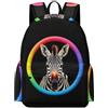 TPISLI Borsa Scolastica Zebra Motif Bambini Classe 3-5 Zaino Scuola Animal Design Bambine Classe 4 Cartella Scolastica Primaria Backpack, Gite Tempo Libero Uso Quotidiano