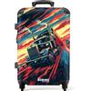 NoBoringSuitcases.com NoBoringSuitcases© Valigia Medio Bambini Trolley Rigido Media Da Viaggio | 67x43x25 cm - Leggera Ruote Valigie Per Bimbo Suitcase Luggage M Leggero Camion - Autostrada - Dinamico