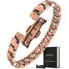 MagnetRX® Bracciale rame donna EllipseMAX 5X - Bracciale magnetico con magneti da 5.000 Gauss - Braccialetto in rame puro regolabile di alta qualità