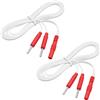 TIENFOKOTA TENFOKOTA TENS Elettrodo 3,5 mm 2 connettori femmina a elettrodo 2 mm, elettrodi di ricambio per dispositivi TENS per un uso conveniente, 2 pezzi (1M PIN)