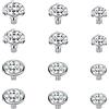 PunkTracker 14G 4-20Pcs Acciaio Chirurgico Piercing Gioielli dermici Cubic Zircon Micro Dermal Anchor Tops Titanium Base Dermal Piercing