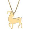 DALANE Acciaio Inox Carino Capra Collana 18K Placcato Oro Pendente Animali Fattoria Gioielli per Donne Ragazze Ciondoli Regali (Placcato Oro)