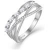 starchenie Anello Donna Argento 925 con Pietra Portafortuna Zirconia Cubica Infinito Nodo Anelli Eternity