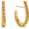 SINGULARU - Orecchini Tressia. Ottone avec Placcatura in oro 18 kt. Gioielli da donna.